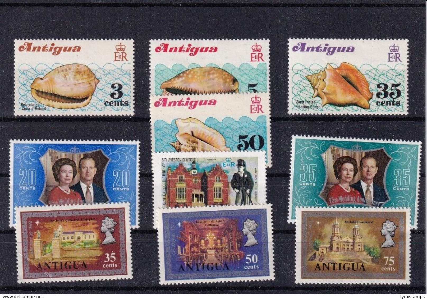 ER02 Antigua And Barbuda Chapels And Shells - MNH Stamps Selection - Antigua Et Barbuda (1981-...)