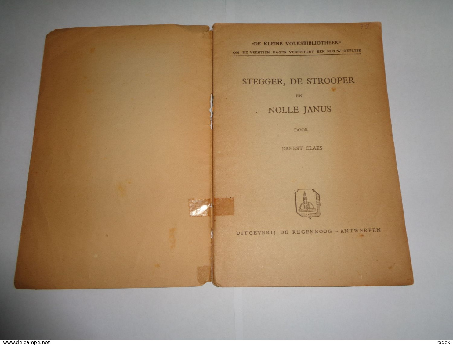 Ernest Claes : Stegger De Strooper ( 1944 ) - Literature