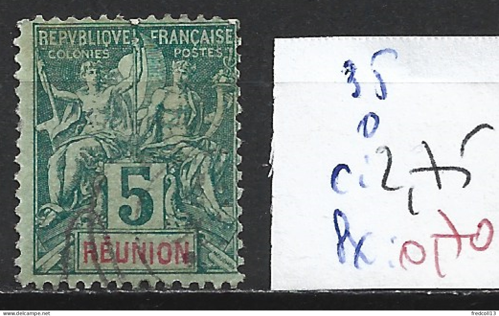 REUNION 35 Oblitéré Côte 2.75 € - Used Stamps