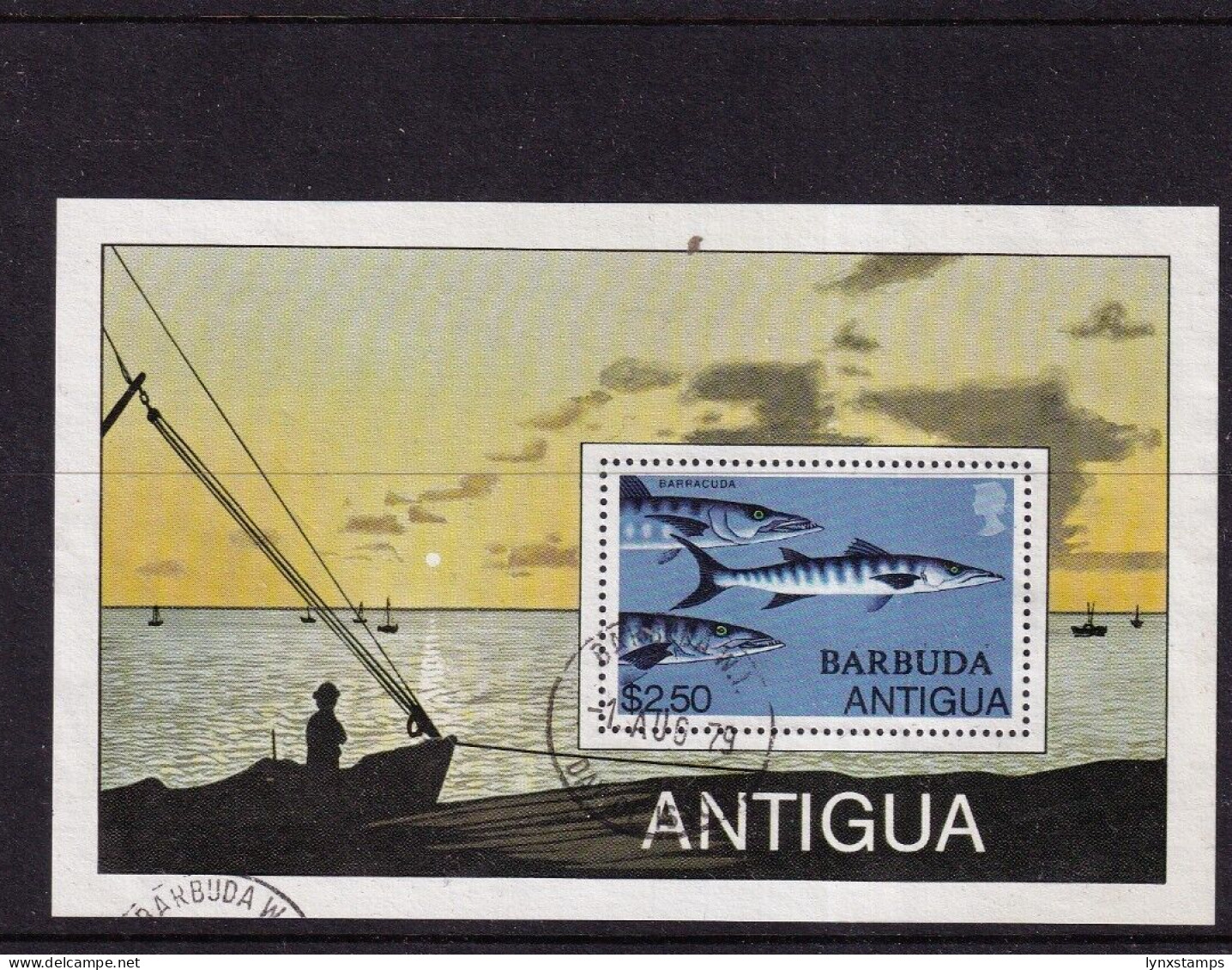 ER02 Barbuda 1979 Fishes - Used Souvenir Sheet  Whole-Lotta-Stamps (226) - Antigua Et Barbuda (1981-...)