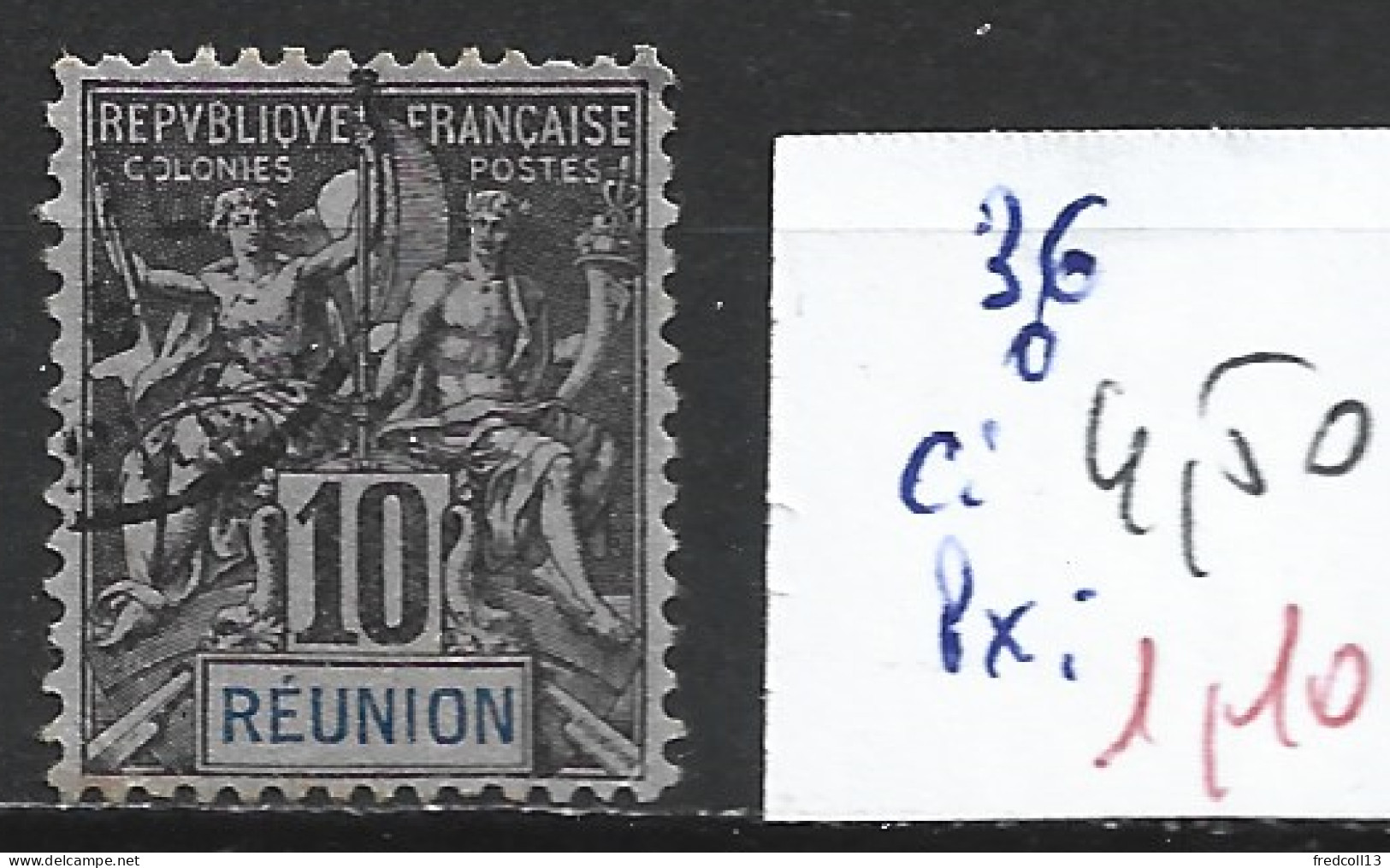 REUNION 36 Oblitéré Côte 4.50 € - Oblitérés