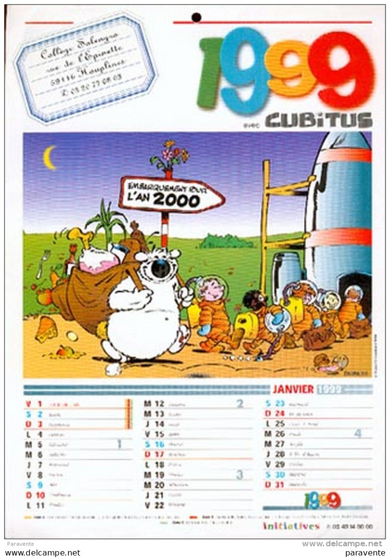 DUPA : Calendrier COLLEGE SALENGRO 1999 - Agende & Calendari