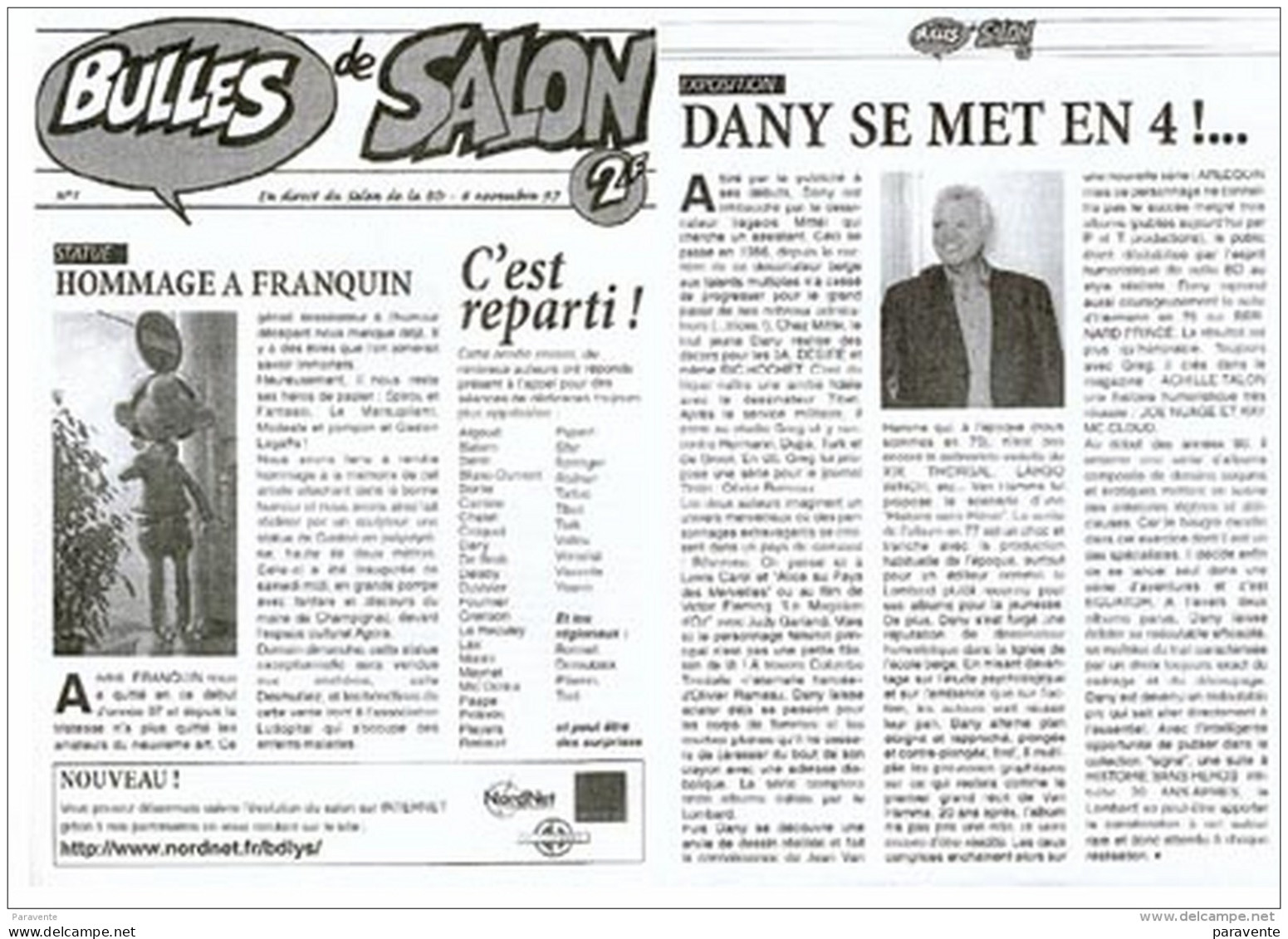 DANY : Magazine BULLES DE SALON - Dany
