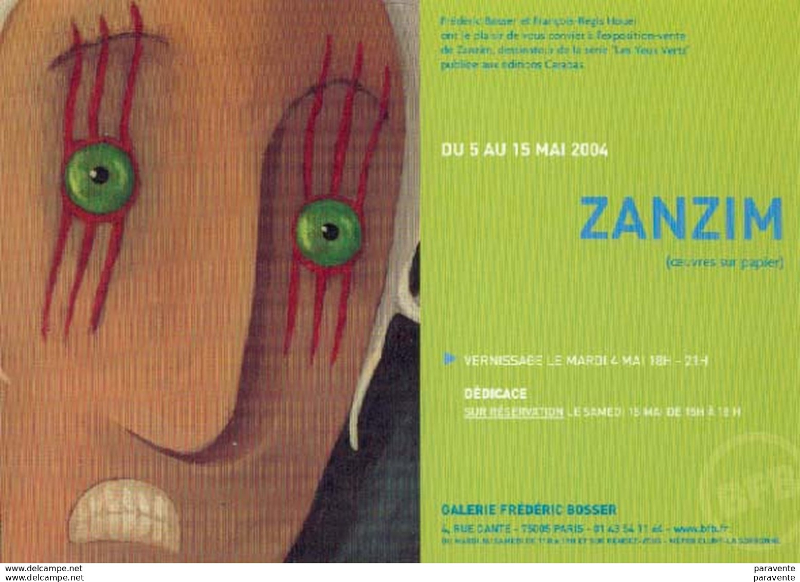 ZANZIM : Carte Exposition DBD - Ansichtskarten