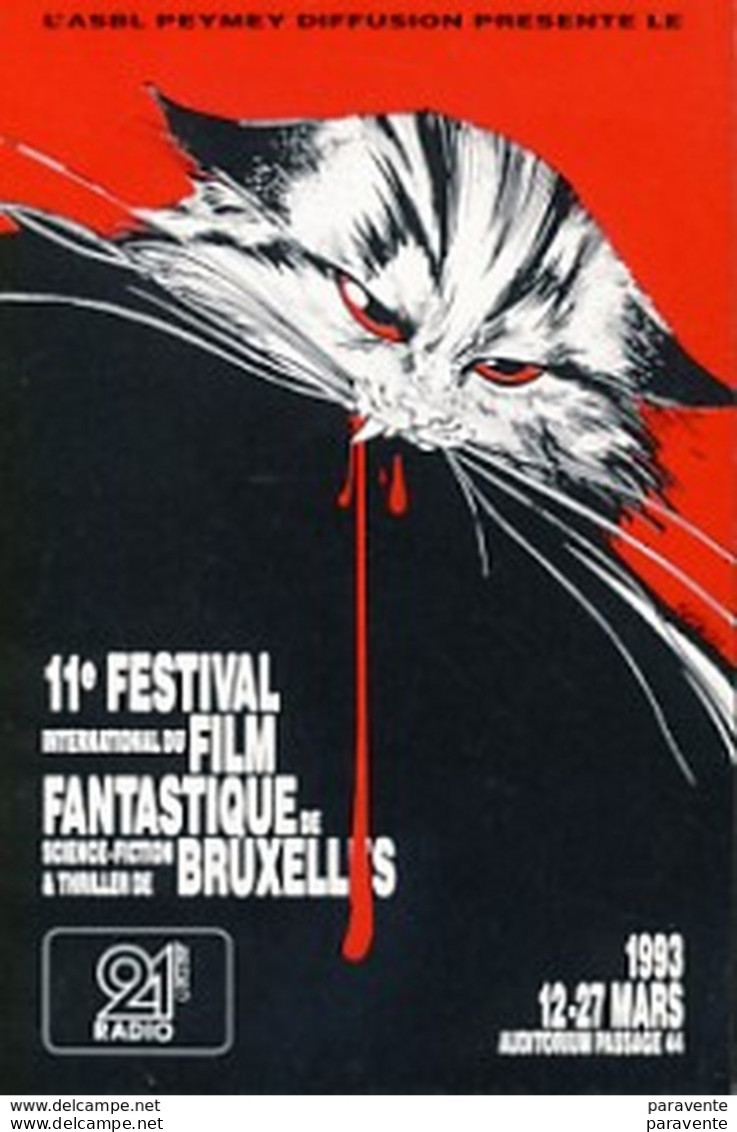 SOKAL : Calendrier Salon FESTIVAL FILM FANTASTIQUE BRUXELLES 1993 - Agende & Calendari
