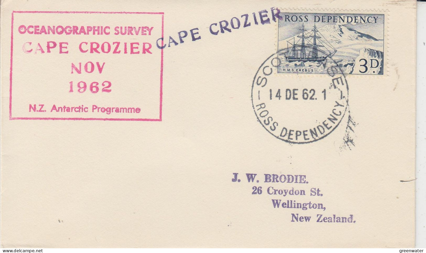 Ross Dependency Cape Crozier Ca Scott Base 14 DEC 1962 (SR186) - Onderzoeksstations