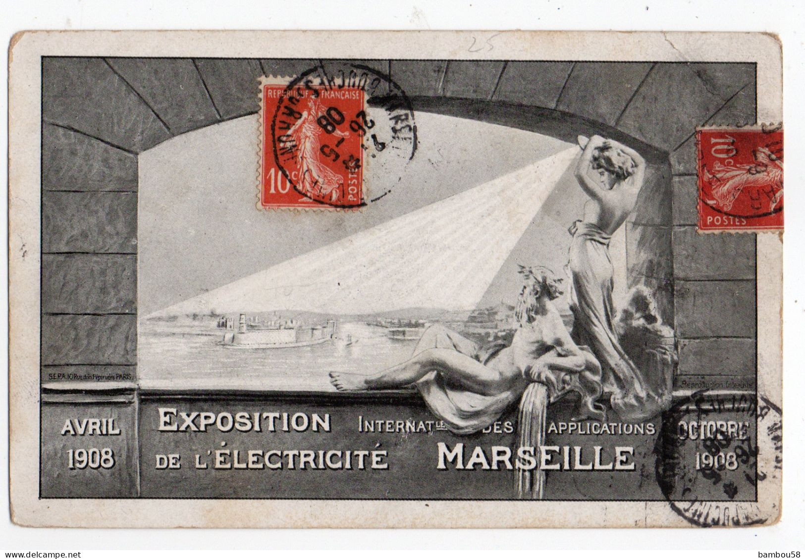 MARSEILLE * BOUCHES DU RHONE * EXPO INTERNATIONALE DES APPLICATIONS DE L'ELECTRICITE * 1908 - Mostra Elettricità E Altre