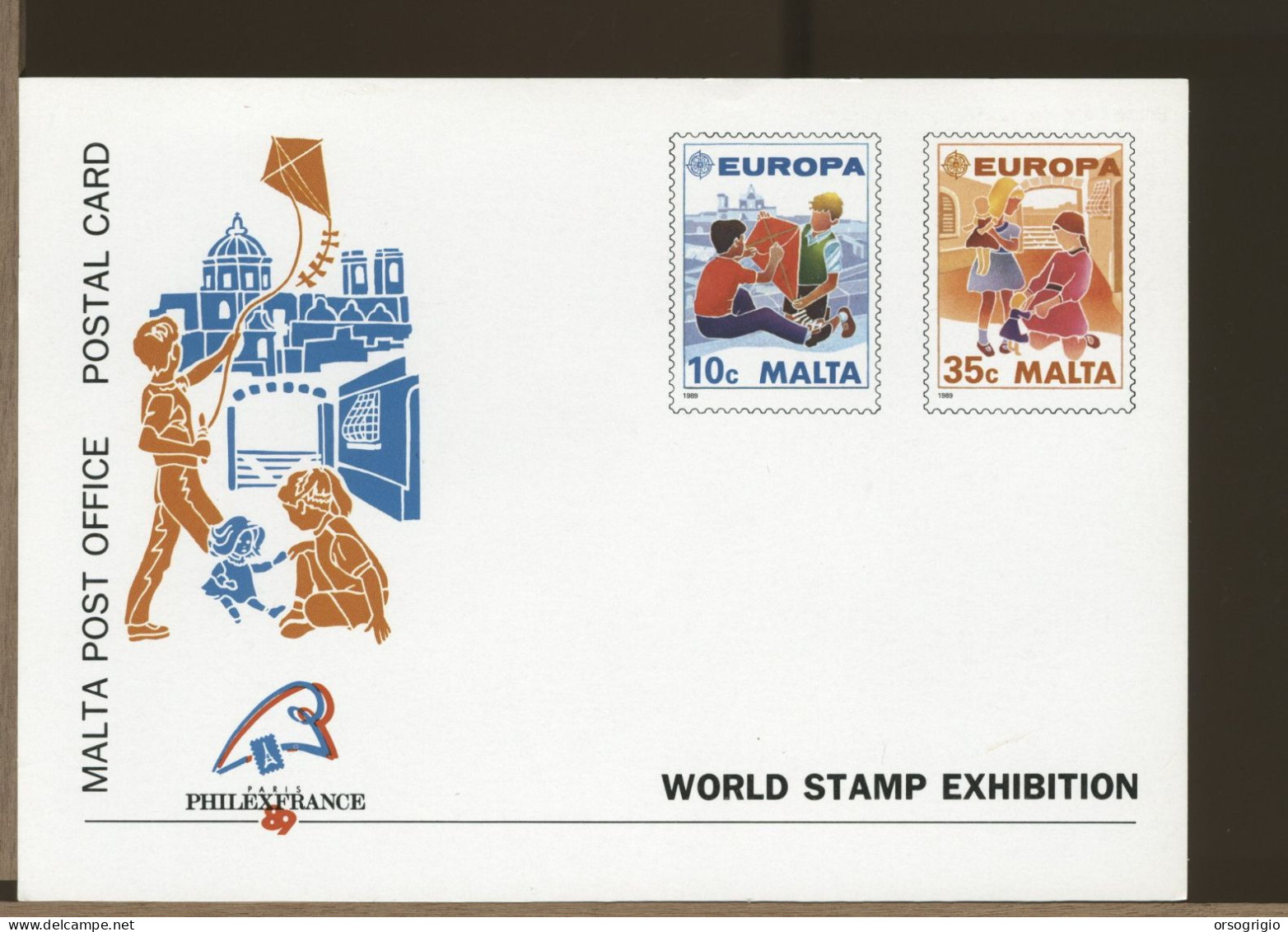 MALTA - POSTAL CARD - Intero Postale - 1989  EUROPA CEPT - Malte