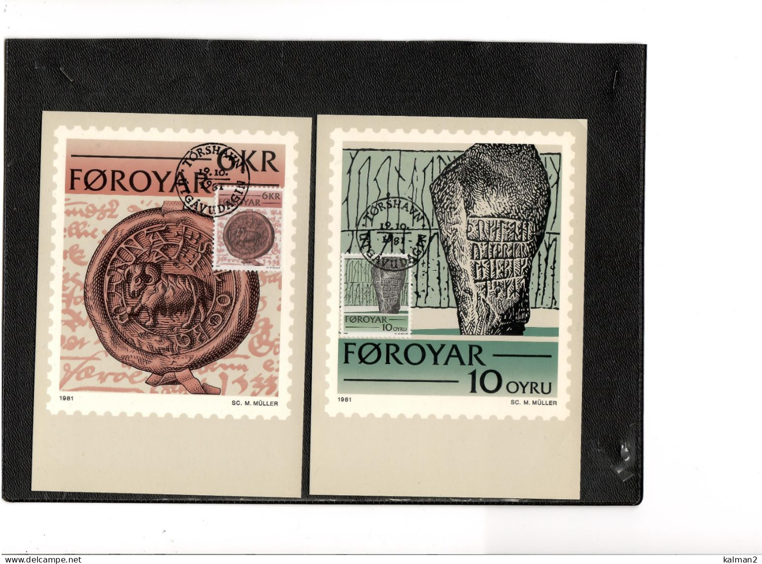 TEM19893 - TORSHAVN  19/10/1981 - FAEROER   FDC ANTICHI SCRITTI FAEROESI -CAT.UNIFICATO 59/63 - MICHEL 65/69 - Other & Unclassified