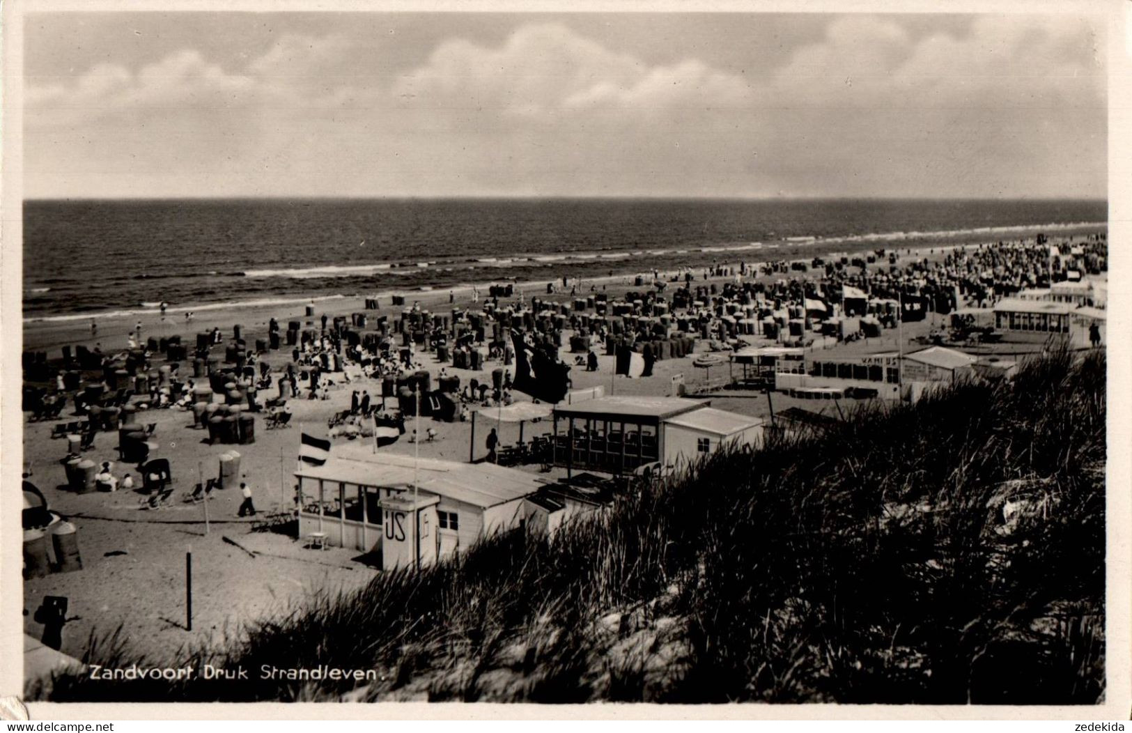 H0989 - TOP Zandvoort Druk Strandleven - J. Sleding - Zandvoort