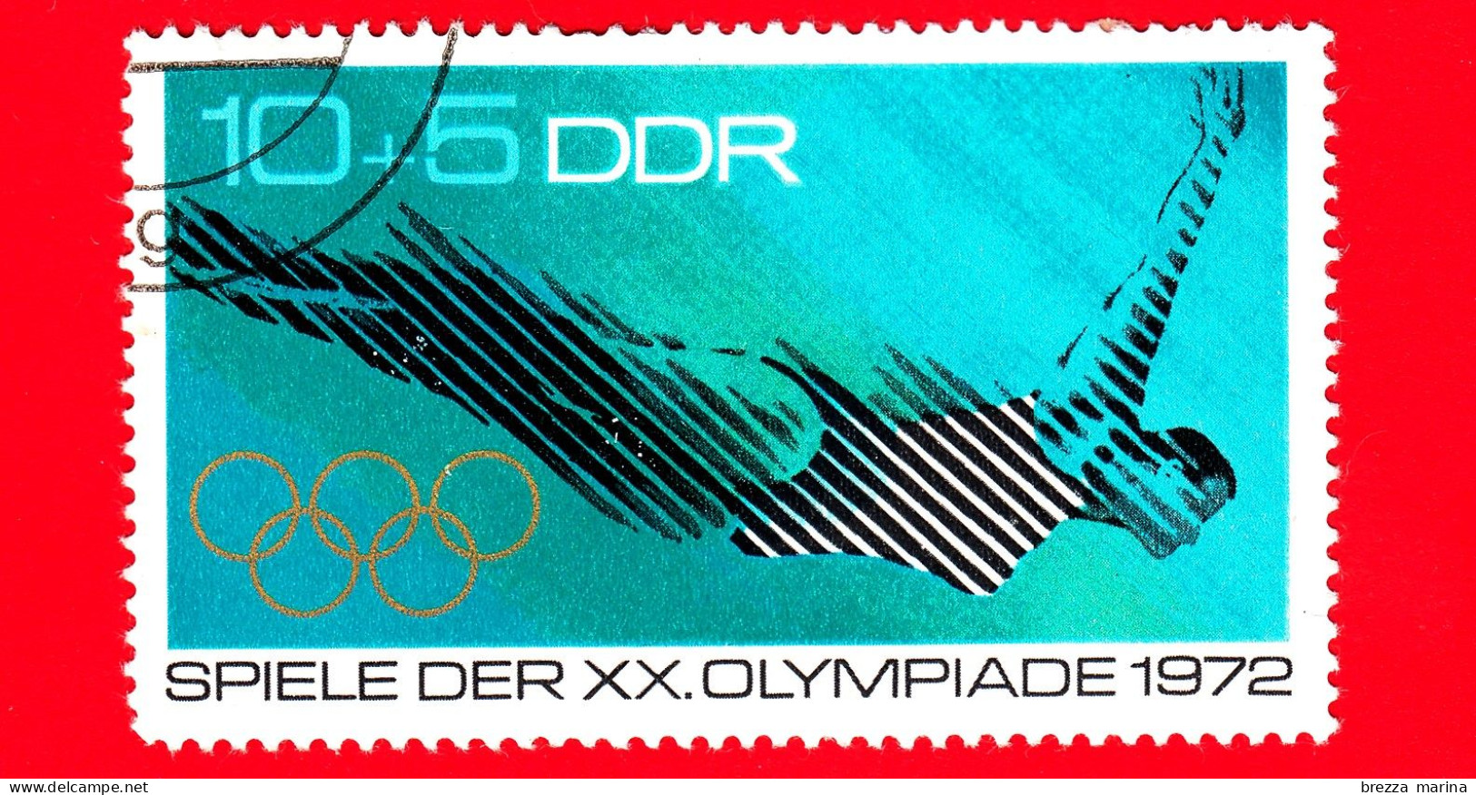 GERMANIA - DDR - Usato - 1972 - Sport - Giochi Olimpici - Monaco - Immersione - Diving - 10+5 - Gebraucht