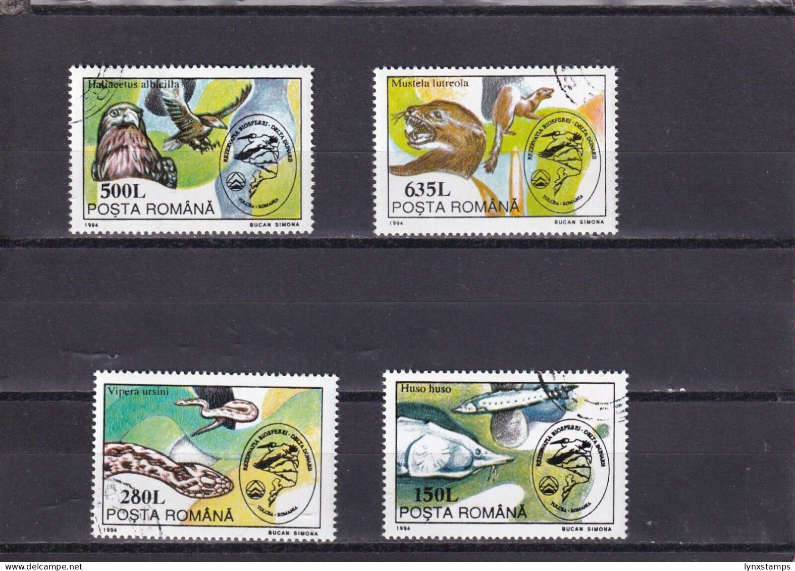 LI02 Romania 1994 Fauna-Environmental Preservation In Danube Delta Used Stamps - Usati