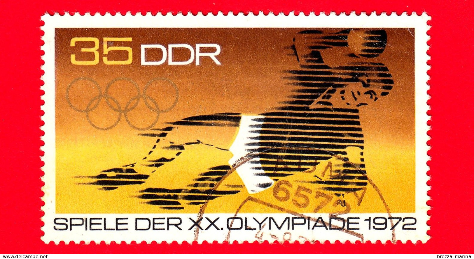 GERMANIA - DDR - Usato - 1972 - Sport - Giochi Olimpici - Monaco - Pallamano - Handball - 35 - Gebraucht