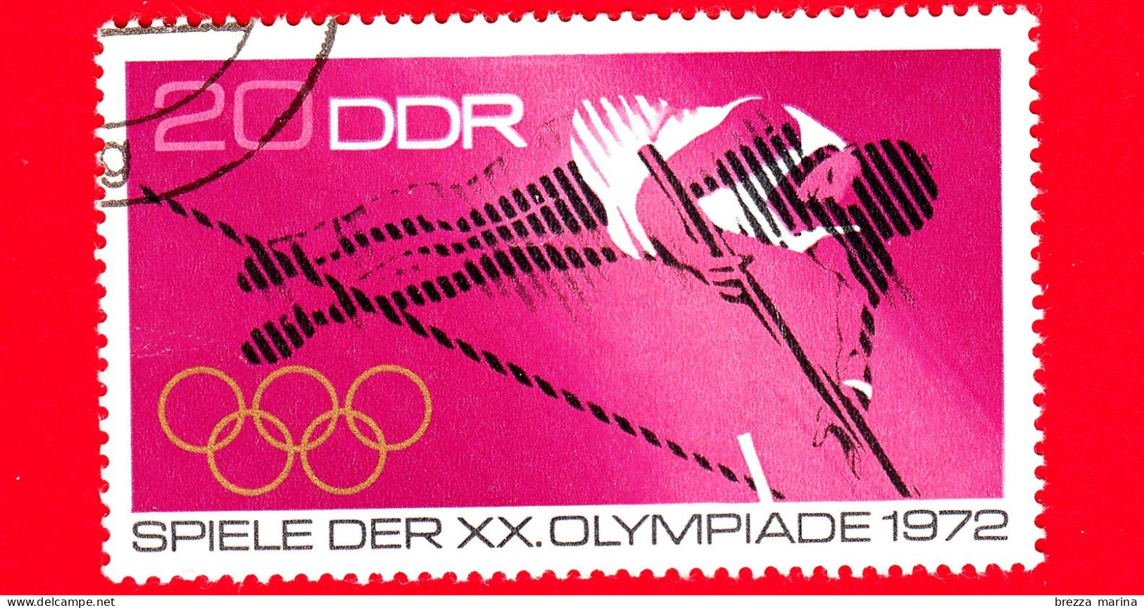 GERMANIA - DDR - Usato - 1972 - Sport - Giochi Olimpici - Monaco - Salto Con L'asta - Pole Vault - 20 - Gebraucht