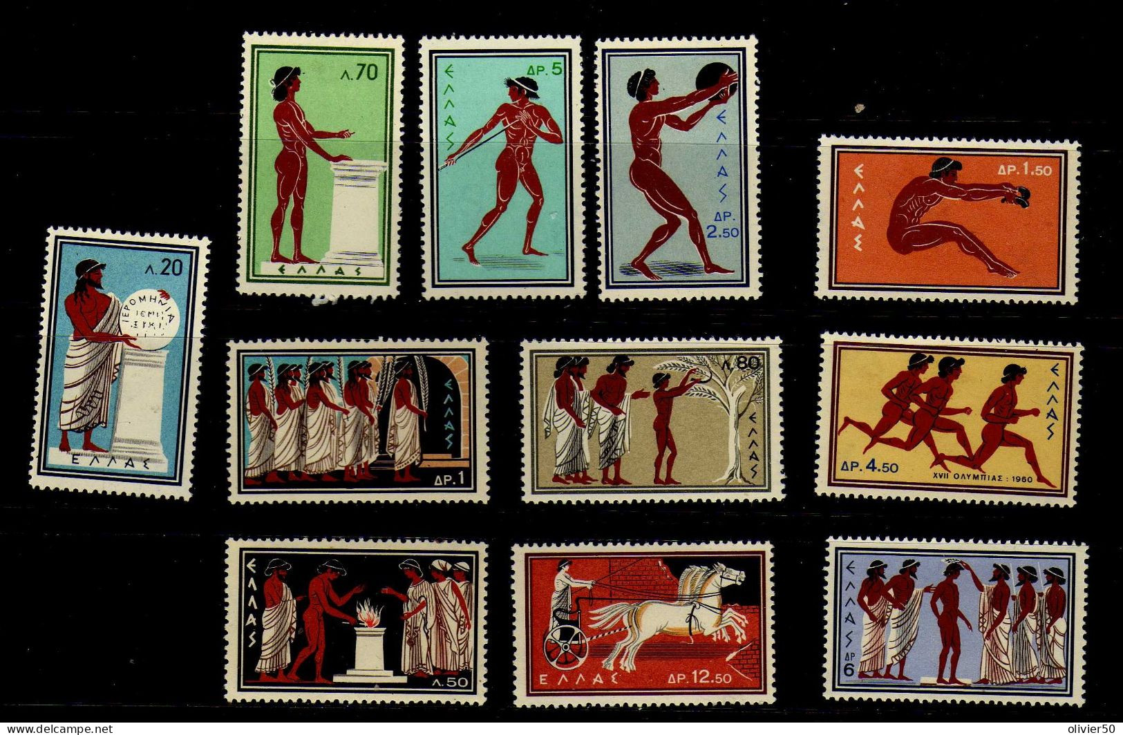 Grece - 1960 - Jeux Olympiques De Rome - Neufs** - MNH - Ongebruikt