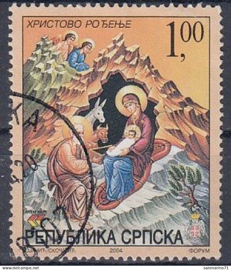 BOSNIA AND HERZEGOVINA Serbian Republic 323,used,Christmas 2004 - Bosnia Herzegovina