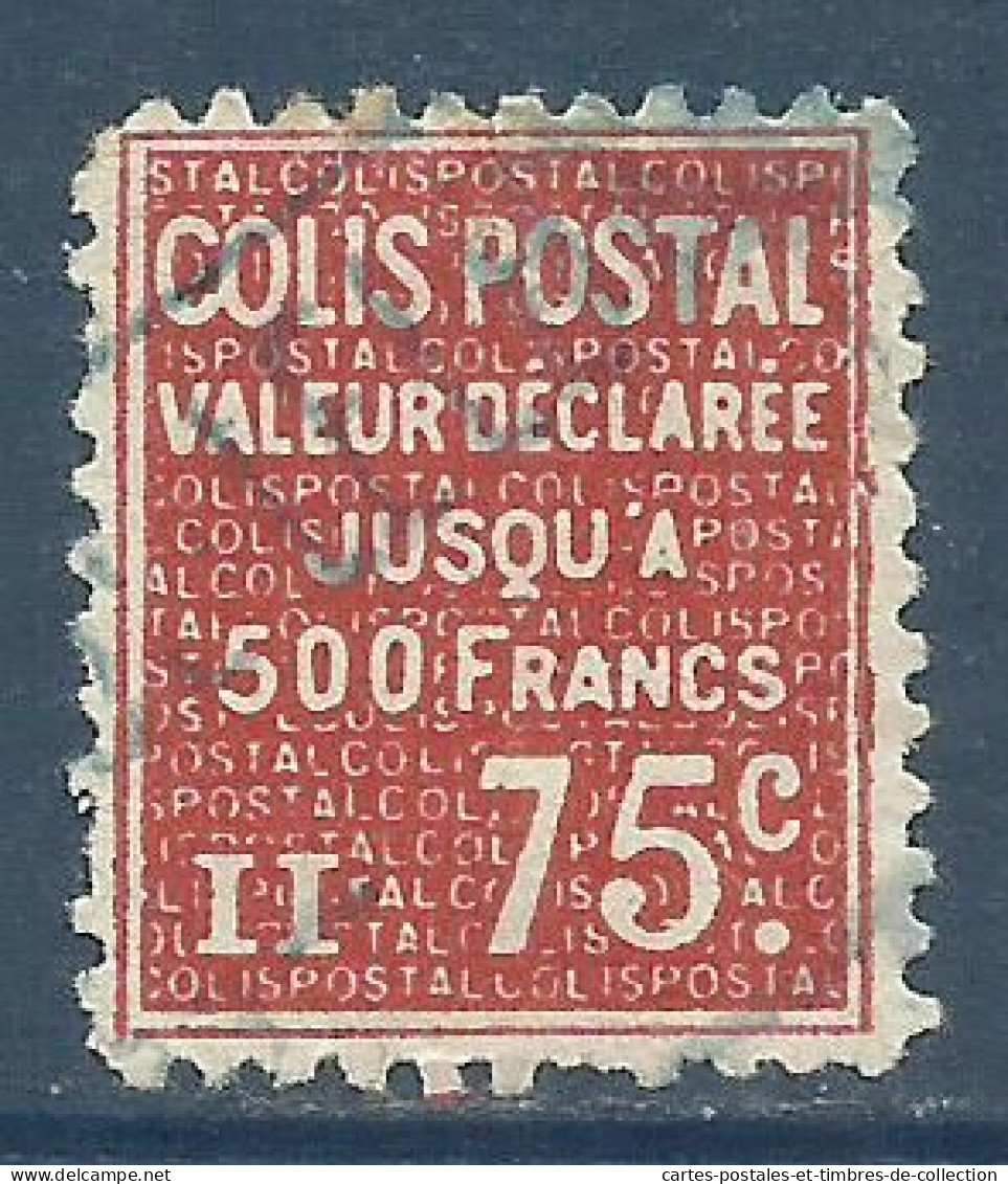 FRANCE , COLIS POSTAL , 75 Cts , II , Valeur Déclarée Jusqu'a 500 Francs , 1933 - 1934 , N° Y&T 98 - Used