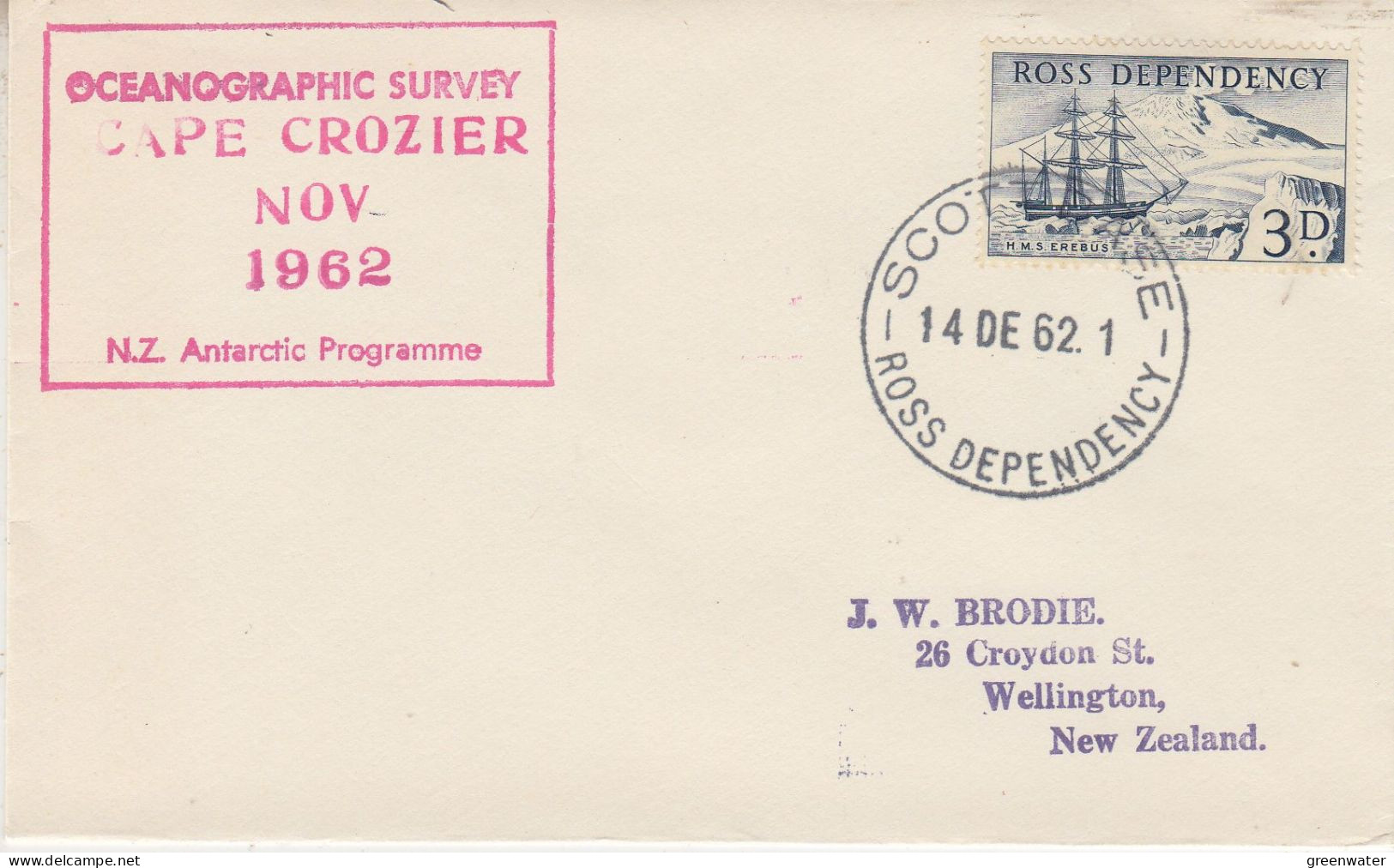 Ross Dependency Cape Crozier Ca Scott Base 14 DEC 1962 (SR189) - Bases Antarctiques