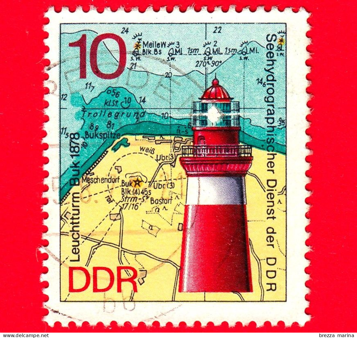 GERMANIA - DDR - Usato - 1974 - Fari - Lighthouse - Buk, 1878 - 10 - Gebraucht