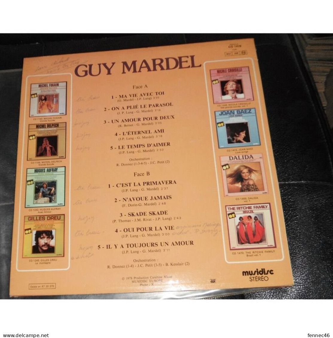 * Vinyle 33t - Guy MARDEL - Ma Vie Avec Toi - Andere - Franstalig