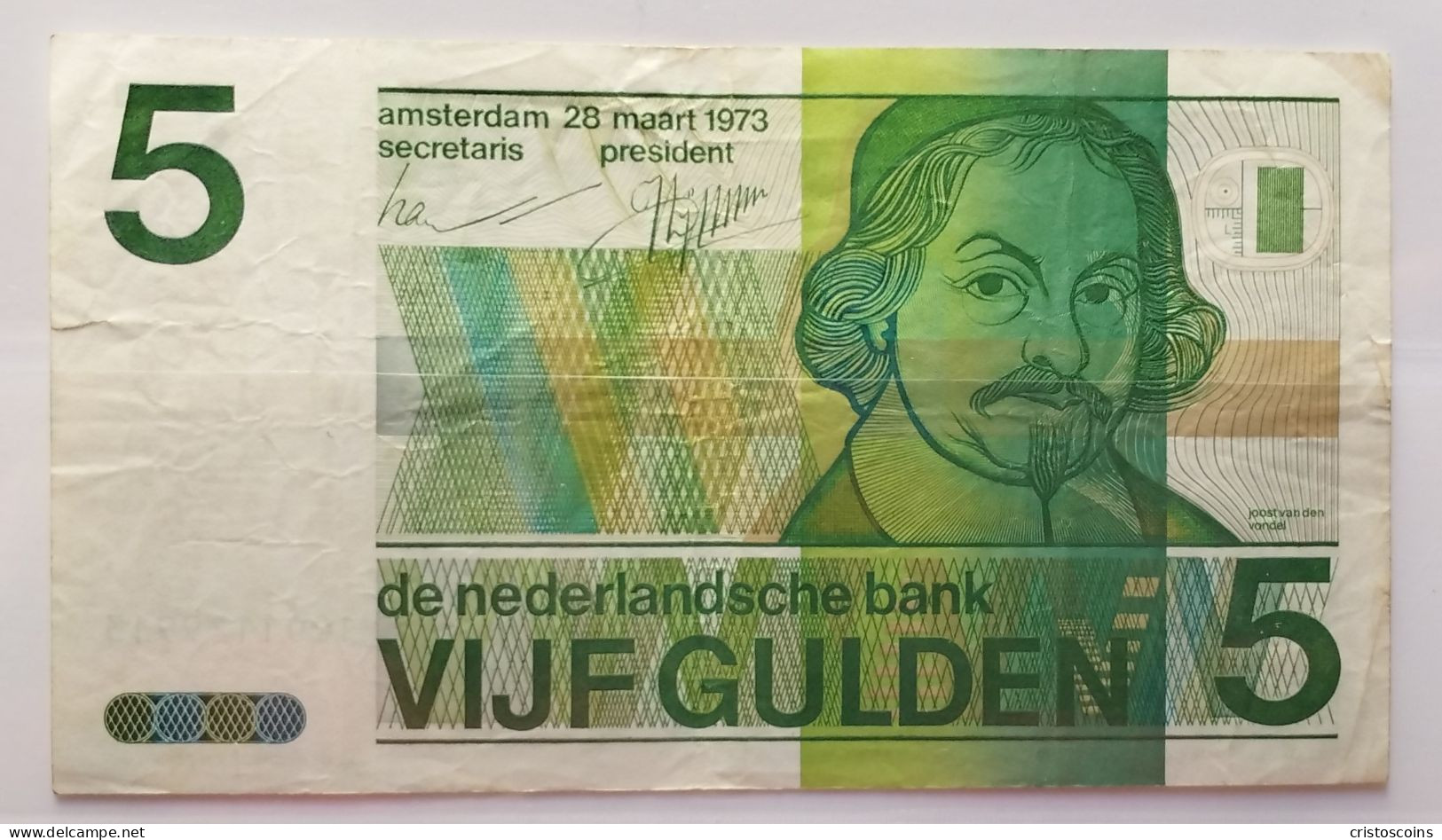 Paesi Basi 5 Gulden 1973 P-95a VF (B/78 - 5 Gulden