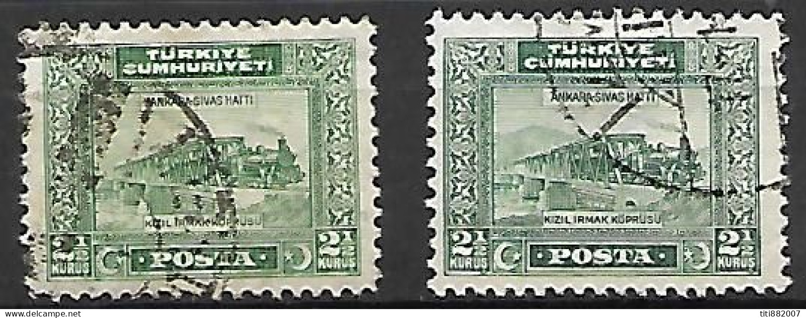 TURQUIE    -    1930 .  Y&T N°  755 Oblitérés . Nuances - Used Stamps