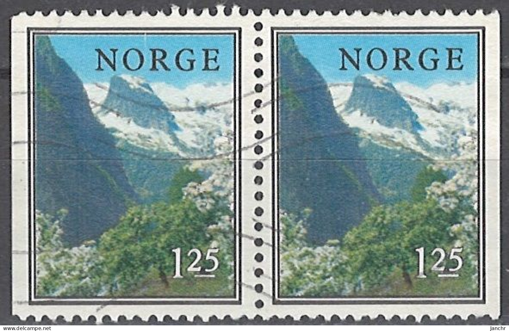 Norwegen Norway 1976. Mi.Nr. 727 D/D Pair, Used O - Gebraucht