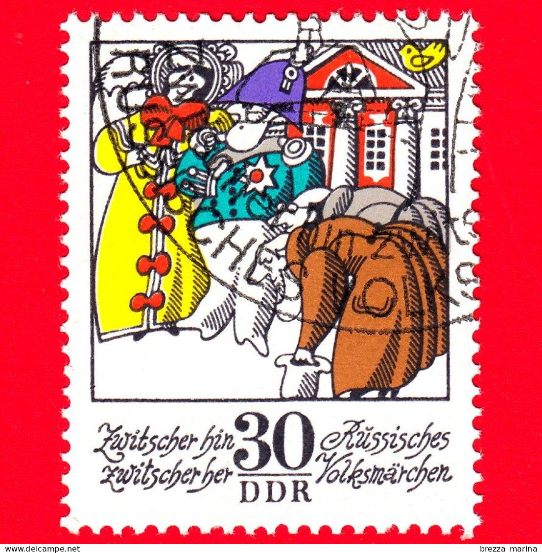 GERMANIA - DDR - Usato - 1974 - Fiabe Dei Fratelli Grimm - Cinguettii Qui - Cinguettii La - Zwitscher There - 30 - Gebraucht