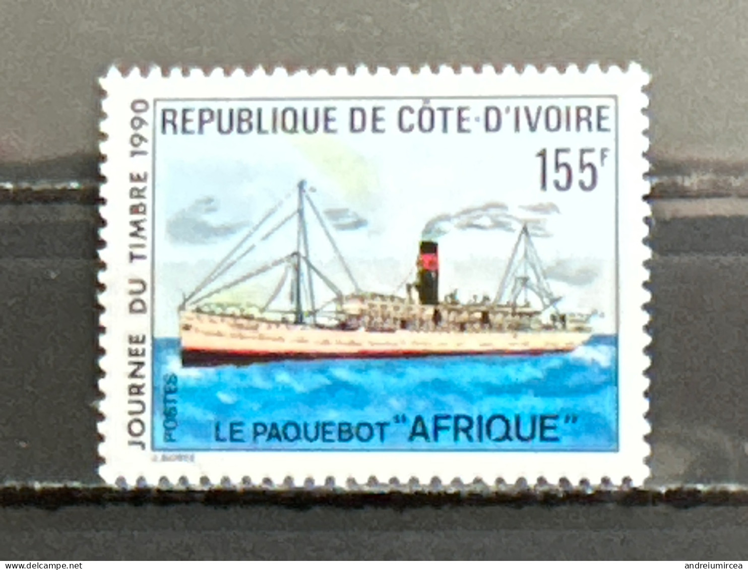 1990  Journée Du Timbre Paquebot AFRIQUE - Costa D'Avorio (1960-...)