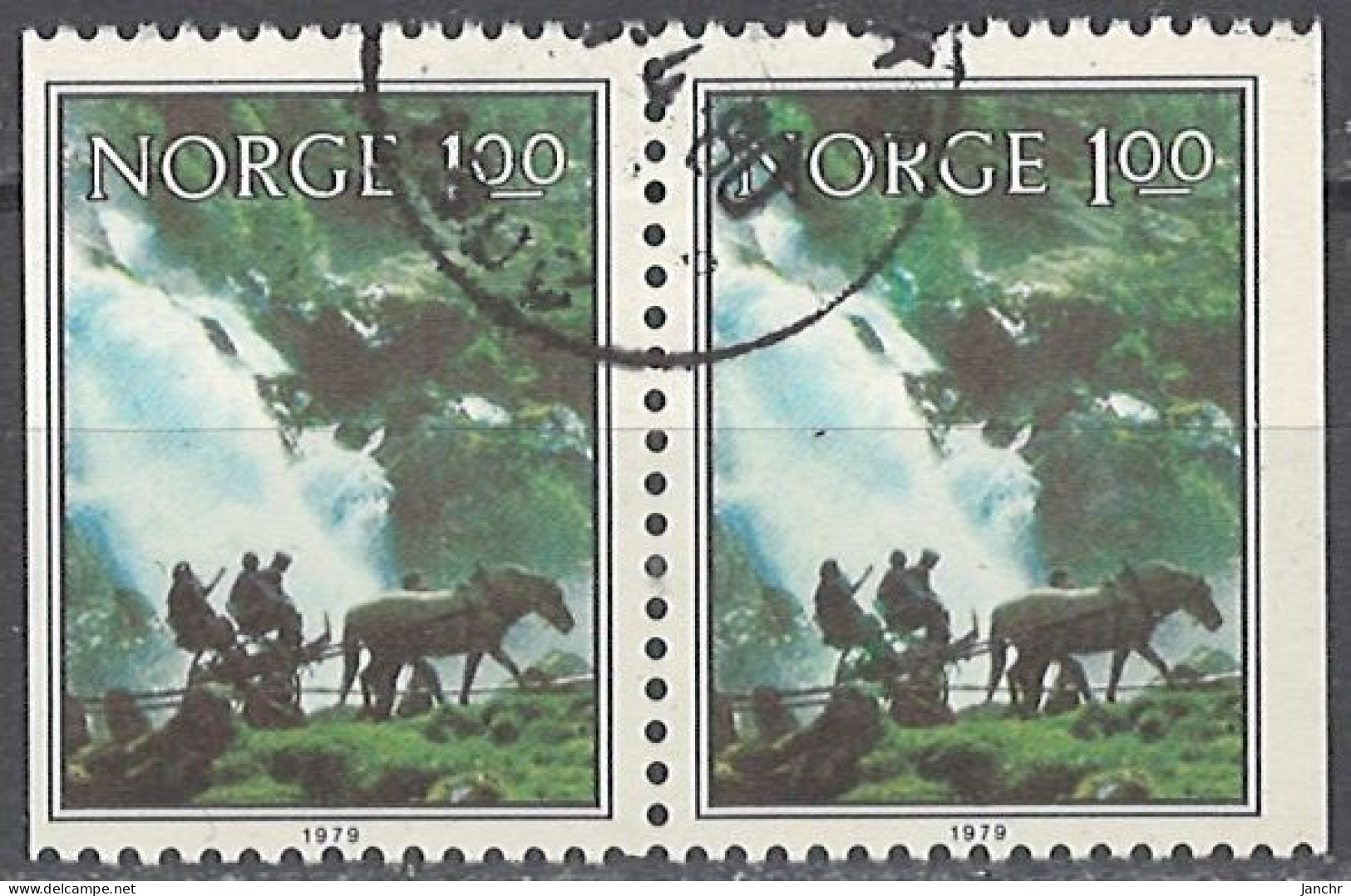 Norwegen Norway 1979. Mi.Nr. 795 D/D Pair, Used O - Gebraucht