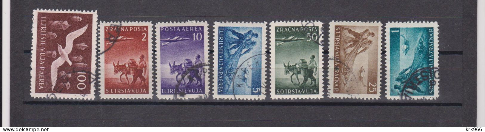 YUGOSLAVIA,1949 TRIESTE B  Airmail  Set Used - Usati