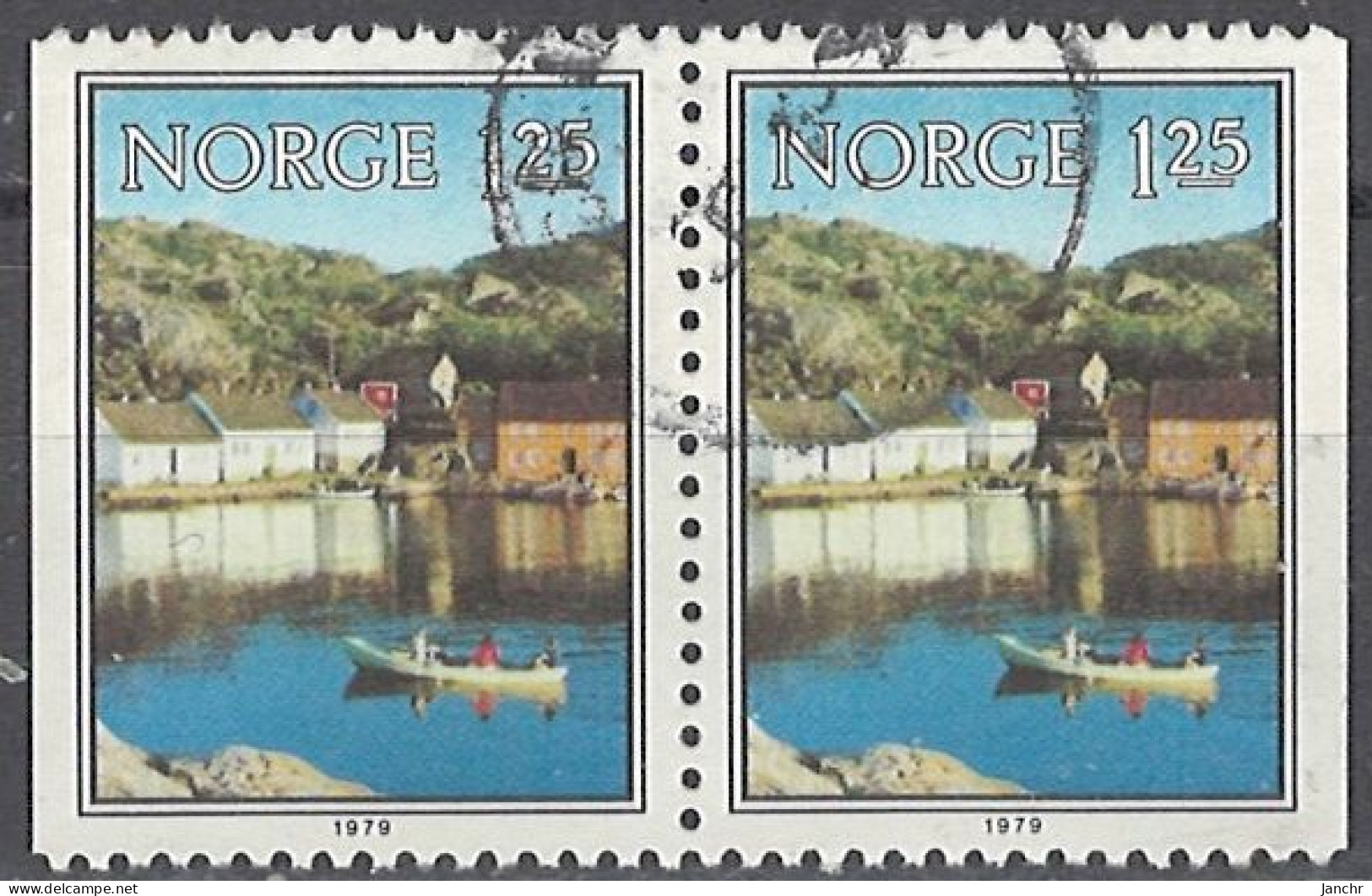 Norwegen Norway 1979. Mi.Nr. 796 D/D Pair, Used O - Usados