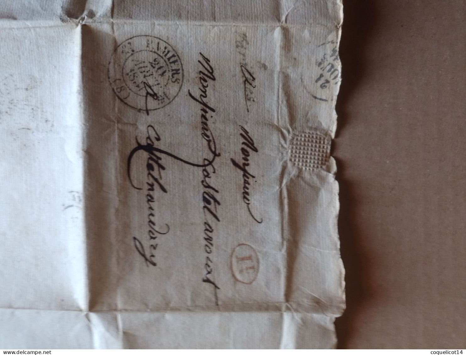 Parchemin 1831 Cachet Postal Pamiers Avocat Castelnaudary - Cachets Généralité