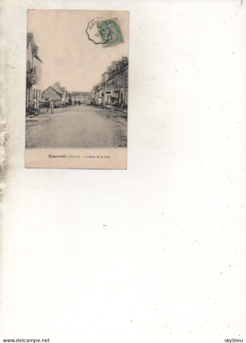 19. CPA - EYGURANDE -  Avenue De La Gare - 1907 - Scan Du Verso - - Eygurande