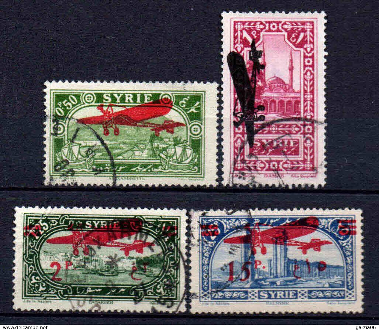 Syrie  - 1929  -  TP Surch -  PA 38 à 41  -  Oblit - Used - Aéreo