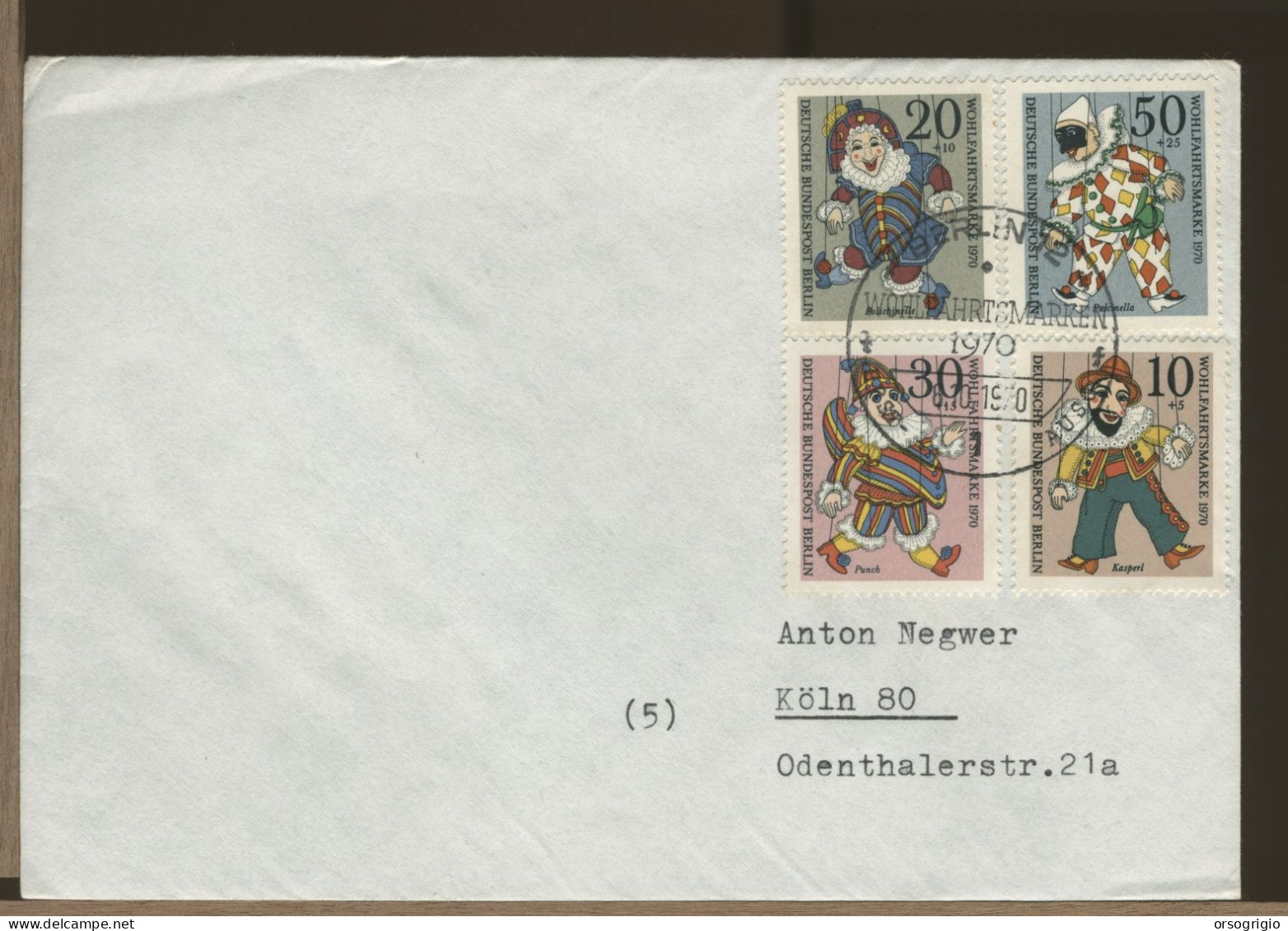 GERMANY - DEUTSCHE - BERLIN - FDC 1970 -  MARIONETTE - 1948-1970