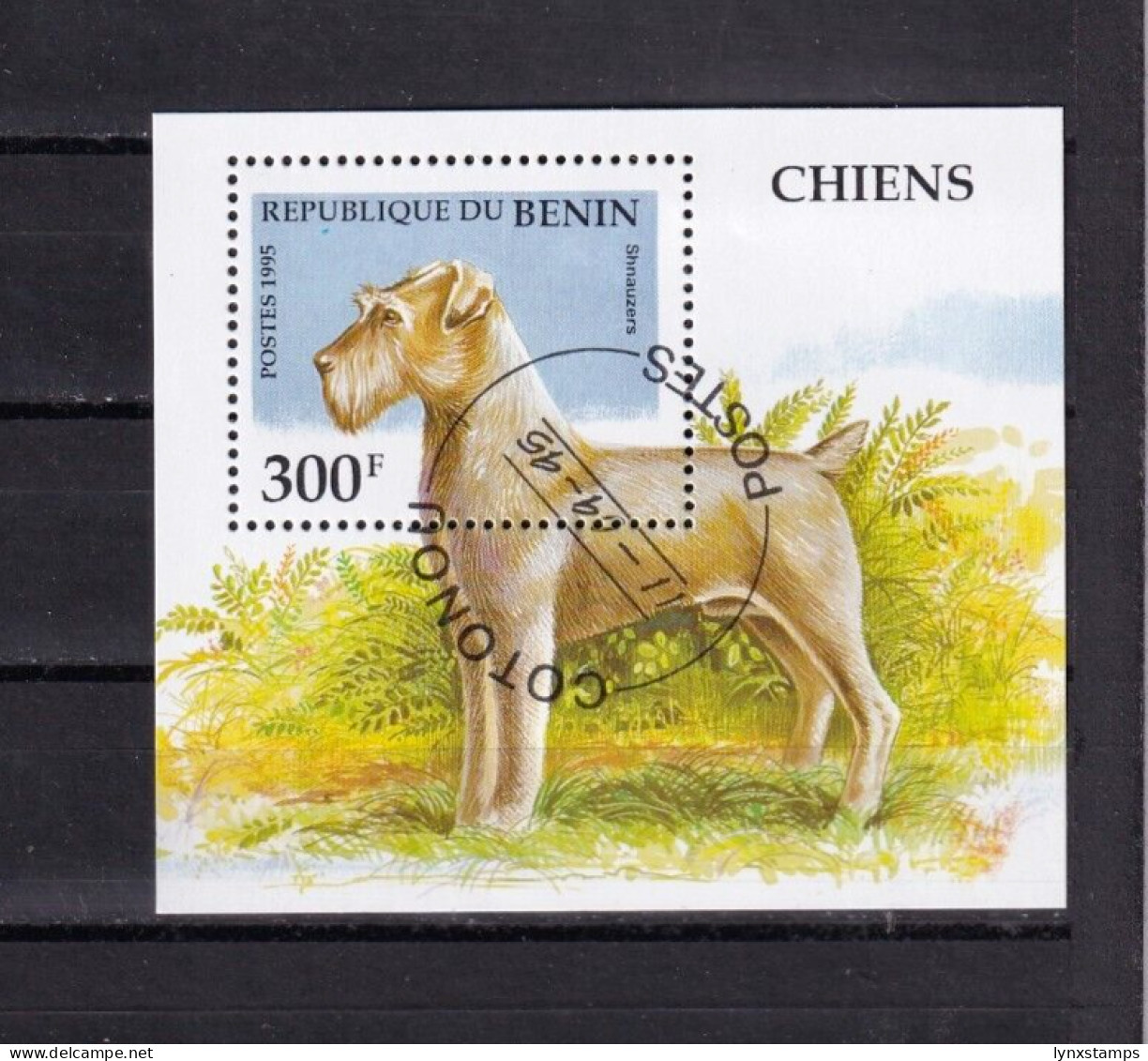 LI02 Benin 1995 Dogs Used Mini Sheet - Bénin – Dahomey (1960-...)