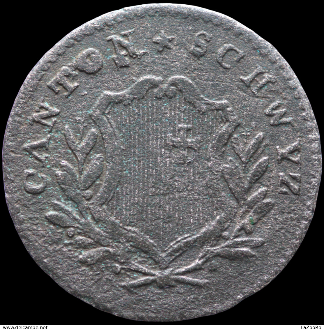 LaZooRo: Switzerland SCHWYZ 2/3 Batzen 1810 F - Silver - Svitto