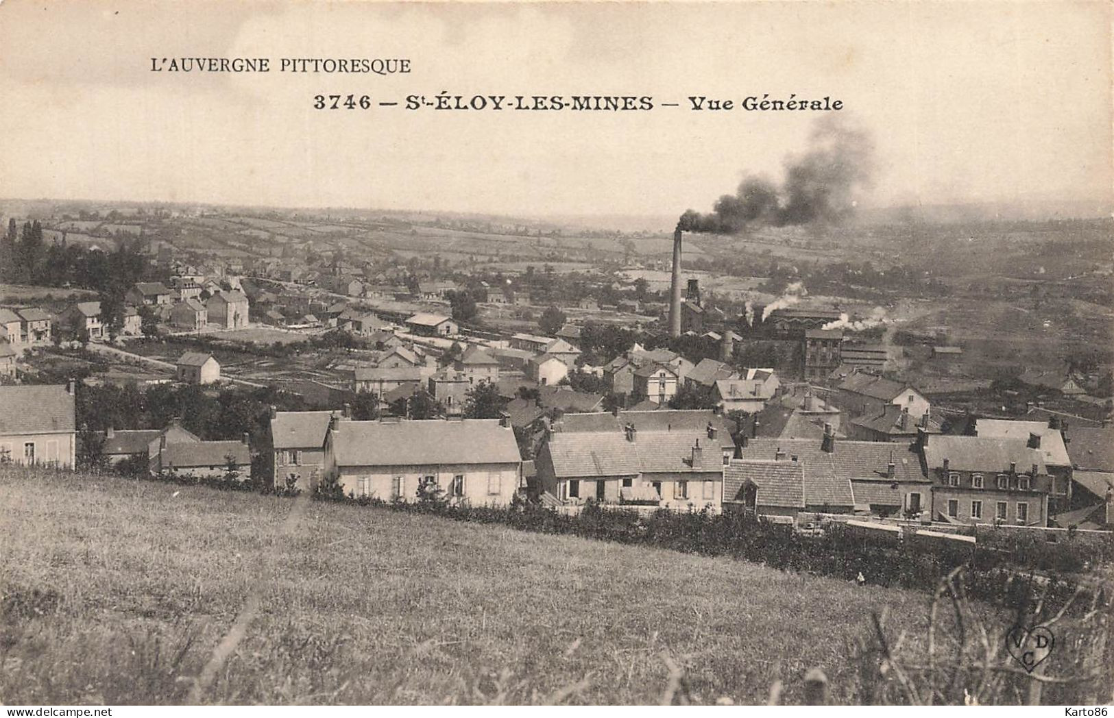 St éloy Les Mines * Vue Générale Du Village * Mines Cheminée - Saint Eloy Les Mines