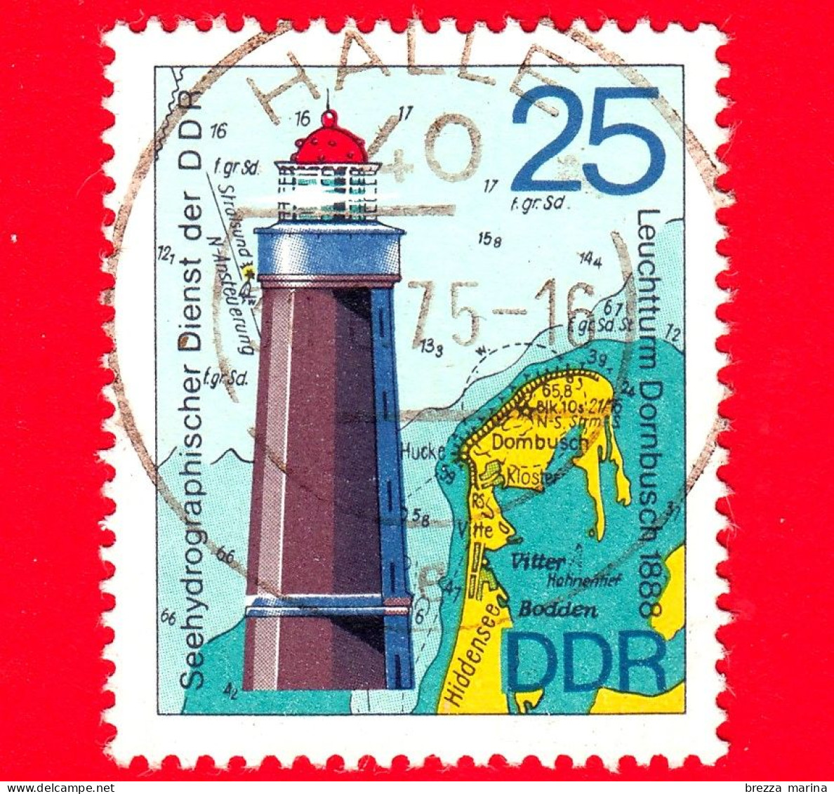 GERMANIA - DDR - Usato - 1975 - Fari - Lighthouse - Dornbusch,1888 - 25 - Gebraucht