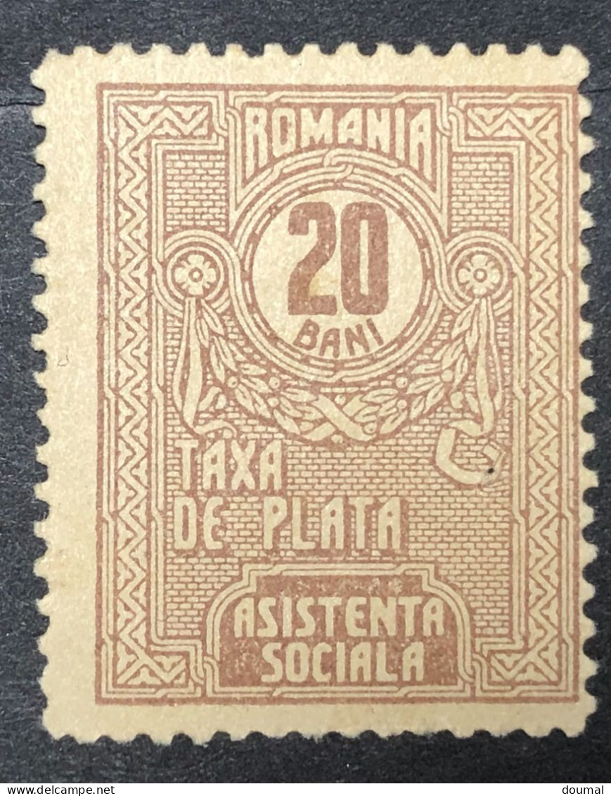 Timbre Fiscal De La ROUMANIE 1916 50b TAXE DE PAIEMENT Aide Sociale Neuf MNG - Nuevos