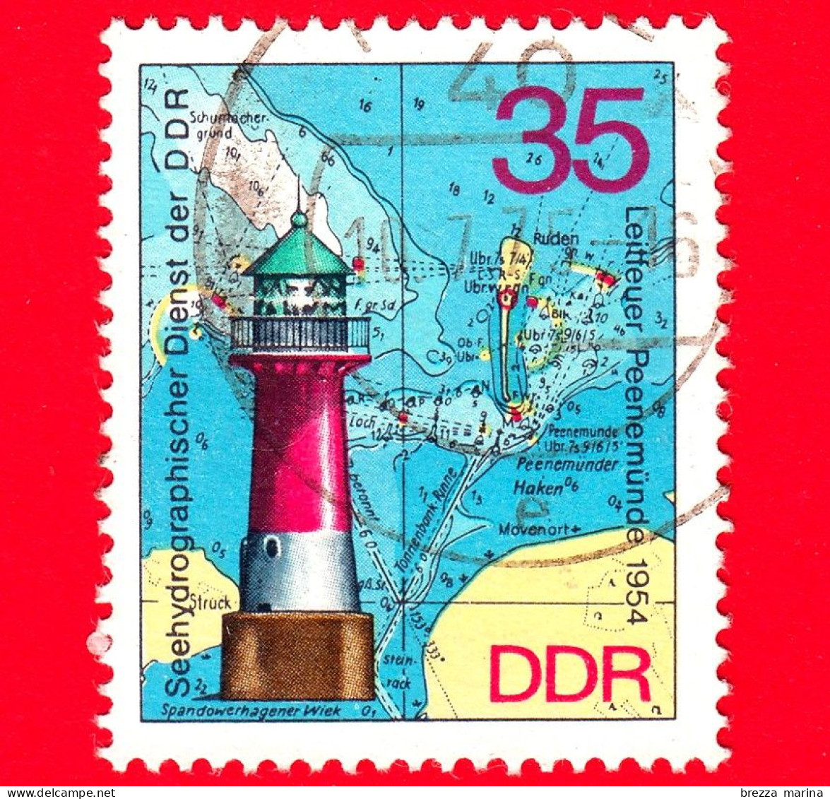 GERMANIA - DDR - Usato - 1975 - Fari - Lighthouse - Peenemünde (1954) - 35 - Gebraucht