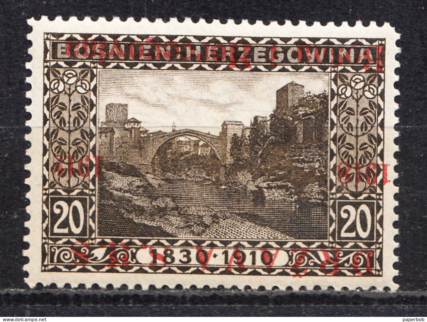 BOSNIA,DOUBLE INVERTED OVERPRINT,TETE-BESCHE , MNH ERROR!!! - Geschnittene, Druckproben Und Abarten