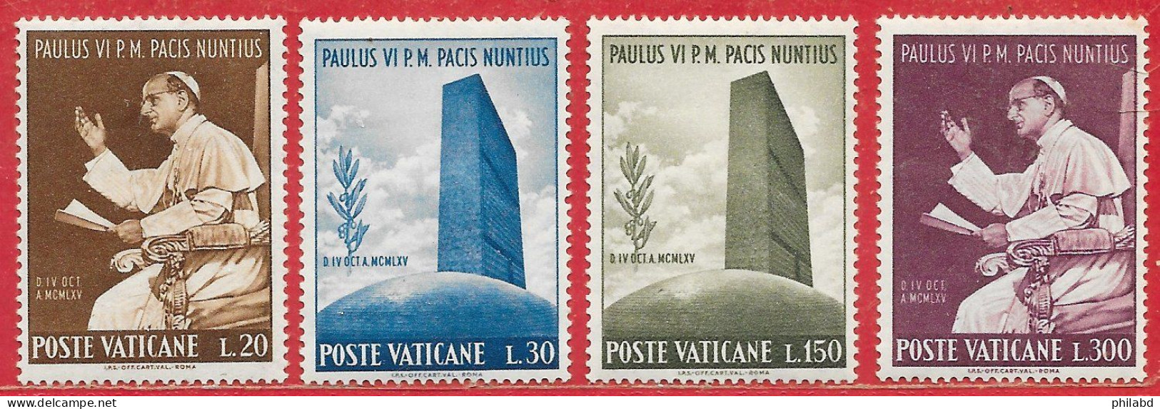 Vatican N°418 à/to 421 Paul VI 1964 ** - Neufs