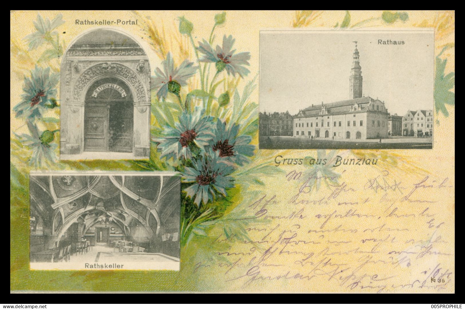 * Pologne * Poland * Gruss Aus Bunzlau - Rathskeller Rathaus Portal - Gruß - Edit. Alwin WENDE - Vers Compiègne 1900 - Pologne