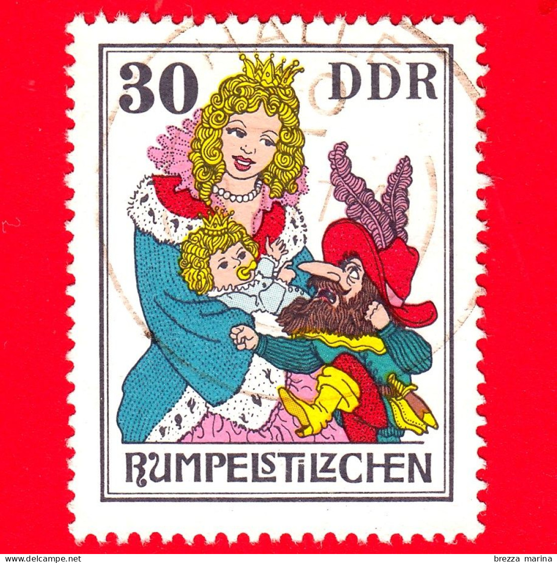 GERMANIA - DDR - Usato - 1976 - Fiabe Dei Fratelli Grimm - Tremotino - Rumpelstilzchen - Il Primogenito Riconquistato - - Gebraucht