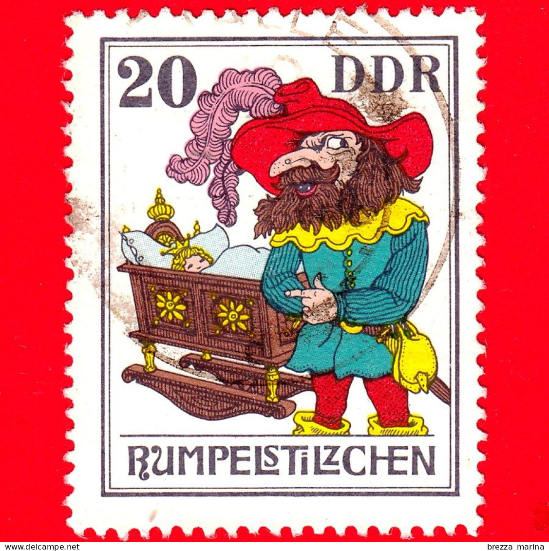 GERMANIA - DDR - Usato - 1976 - Fiabe Dei Fratelli Grimm - Tremotino - Rumpelstilzchen - La Richiesta Di Tremotino - 20 - Gebraucht