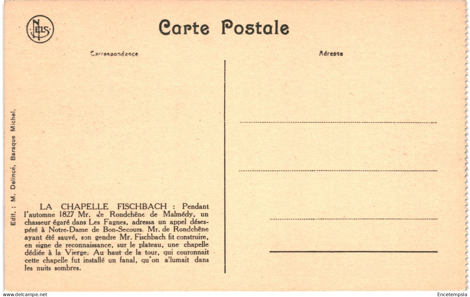 CPA Carte Postale  Belgique Baraque Michel Chapelle Fischbach  VM78802 - Jalhay