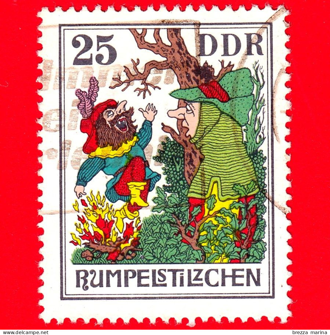 GERMANIA - DDR - Usato - 1976 - Fiabe Dei Fratelli Grimm - Tremotino - Rumpelstilzchen - Rivela Il Suo Nome - 25 - Gebraucht