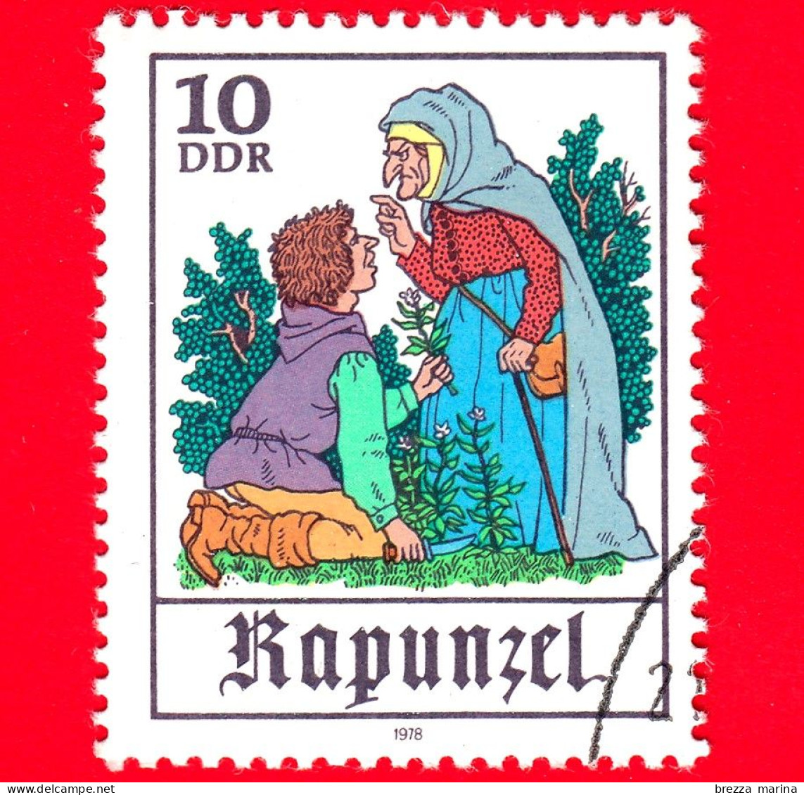 GERMANIA - DDR - Usato - 1978 - Fiabe Dei Fratelli Grimm - Raperonzolo - Rapunzel - 10 - Gebraucht